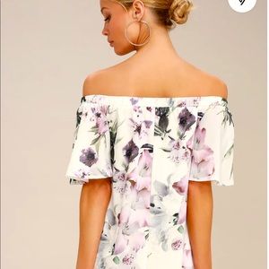 Off shoulder cocktail wedding guest party dress